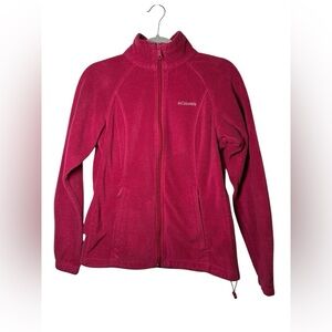 Columbia Full Zip Fleece Jacket Pink Women’s Size Small
